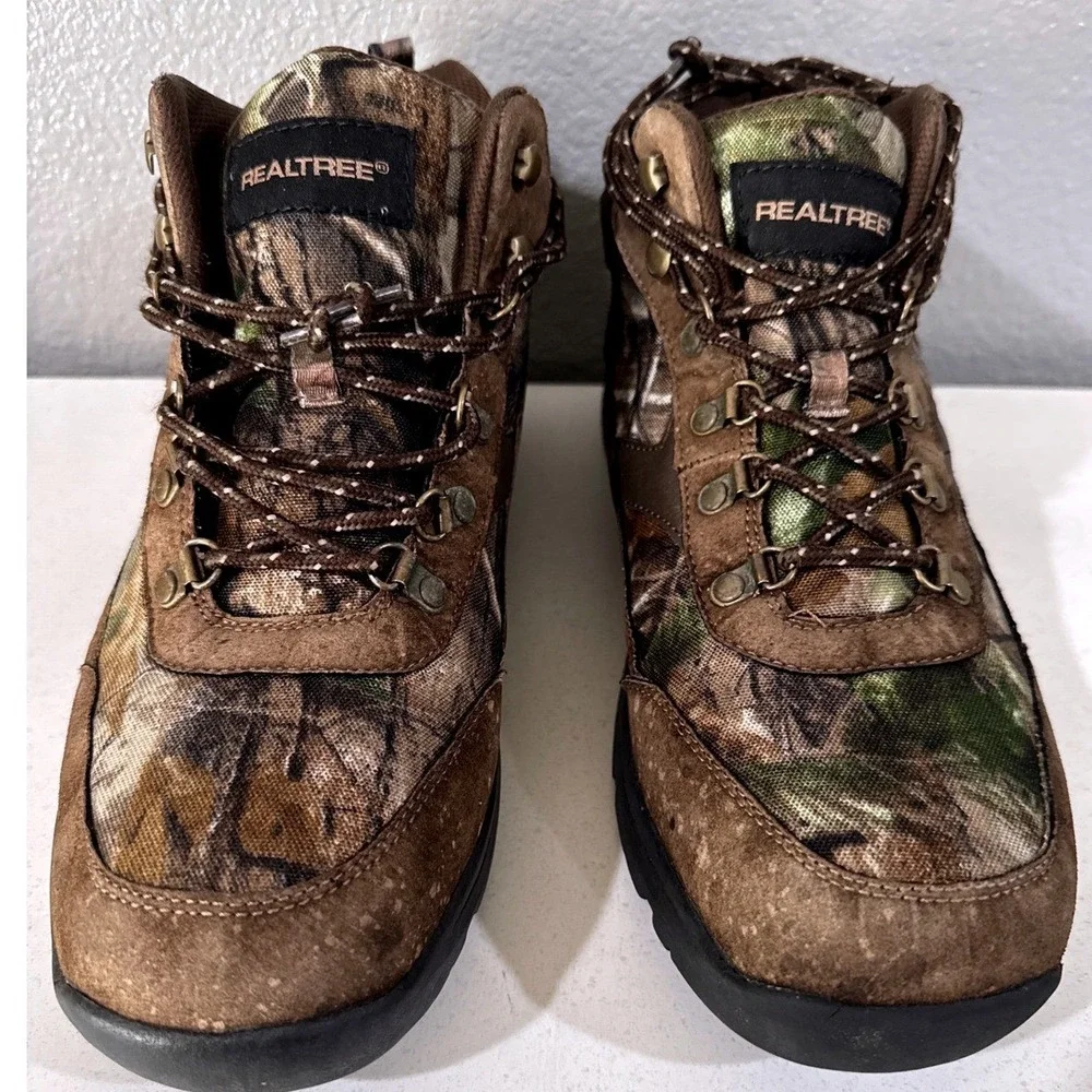 Realtree Camo‎ Hiking Hunting Boots Men's 11 Brown Leather Camouflage Gorcorp